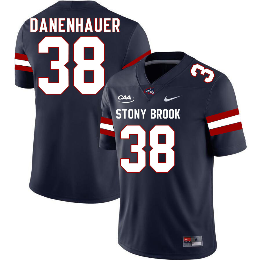 Stony Brook Seawolves #38 Sid Danenhauer College Football Jerseys Stitched-Navy